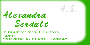 alexandra serdult business card