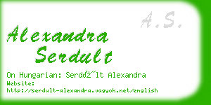 alexandra serdult business card